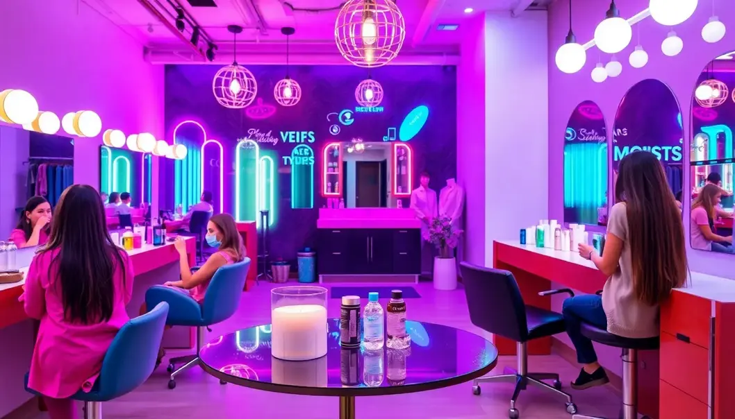 A collage showcasing luxury services for teens in beauty and fashion.