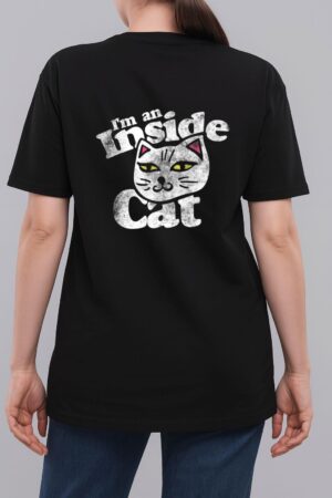 I'm an inside cat  vintage style cat lovers Woman T-Shirt