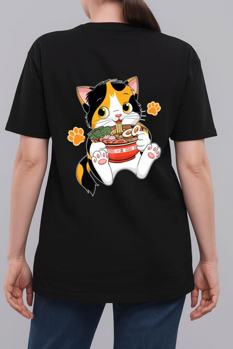 Ramen Cat Anime Kawaii Japanese Merch Gifts Woman T-Shirt