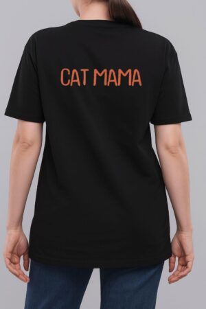Retro Vintage Simple Funny Cat Mama Woman T-Shirt